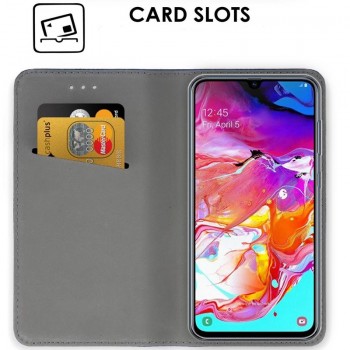 Telone atverčiamas dėklas - auksinės spalvos (GALAXY A70)